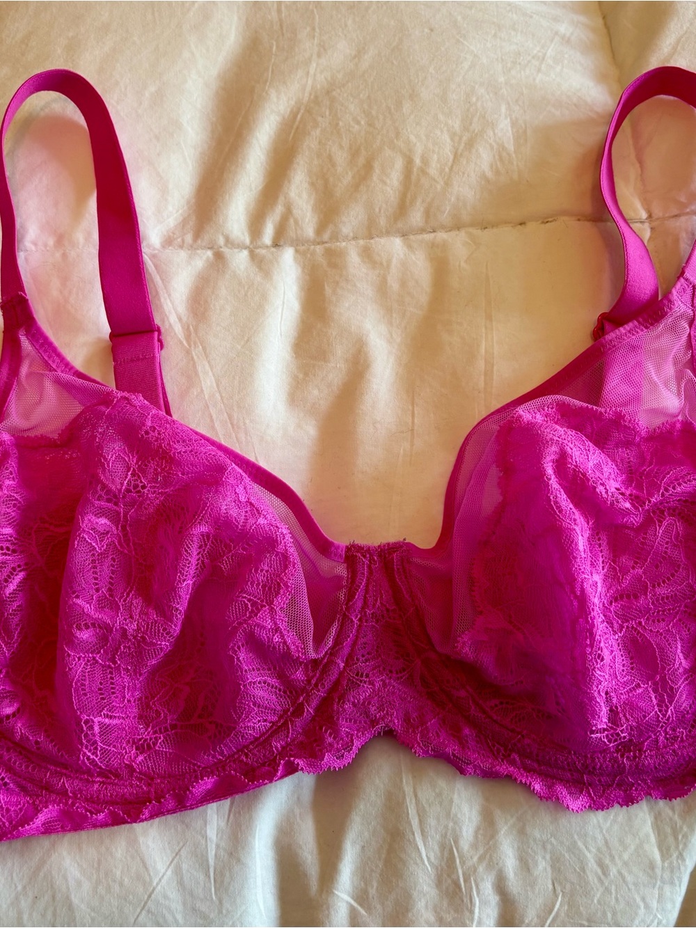 HSIA Lace Underwire Bra in Vibrant Fuchsia